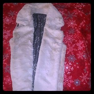 Off white fur vest